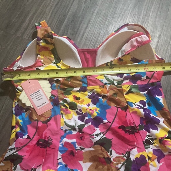 NWT one piece floral swimsuit swim dress by Australian Brand WANTDO - XL / XXL - Picture 9 of 12